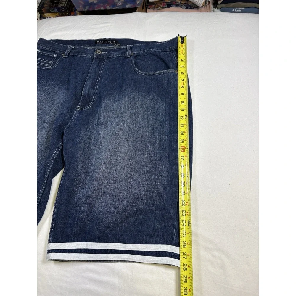 Koman Denim Shorts Size 44 Blue Jean Jorts Y2K Baggy Skate Hip Hop Streetwear